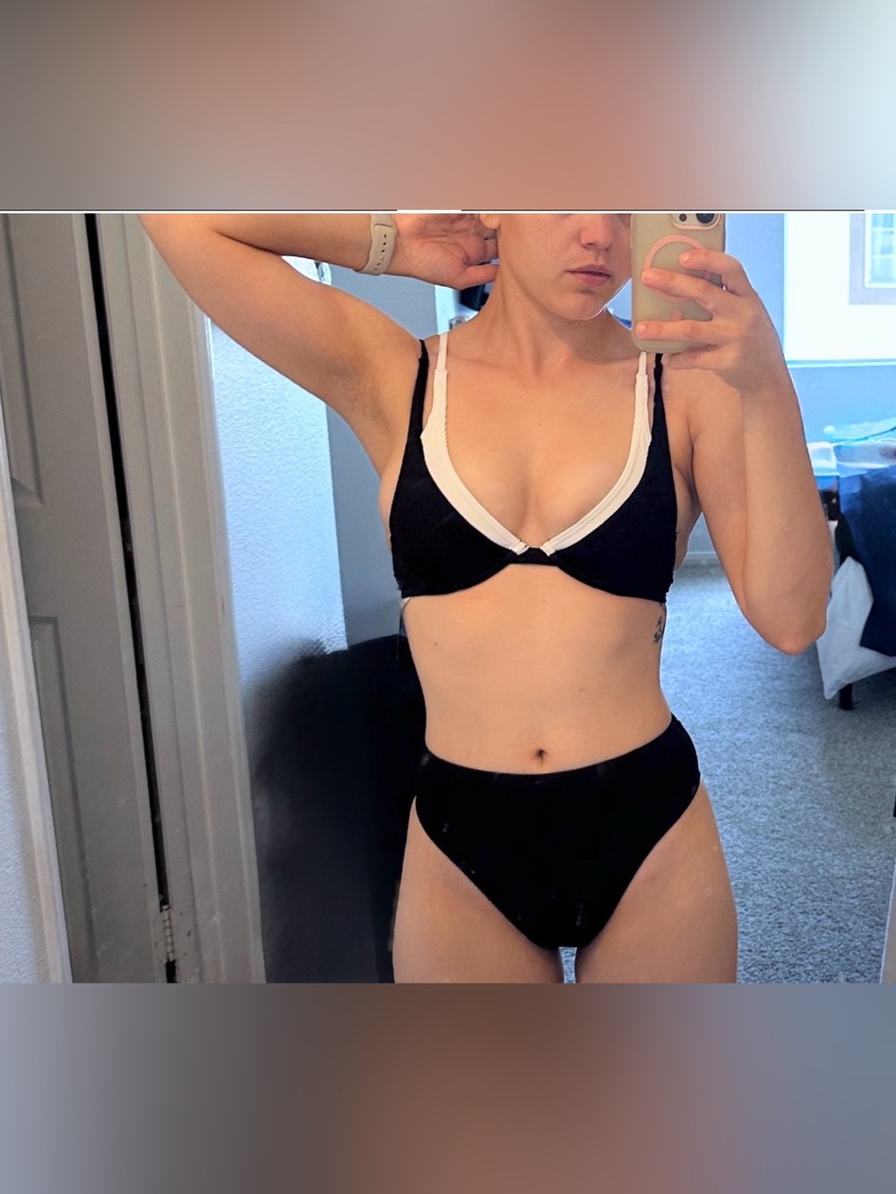 NWT Hollister Bikini Set - Black/White Trim - XXS/XS